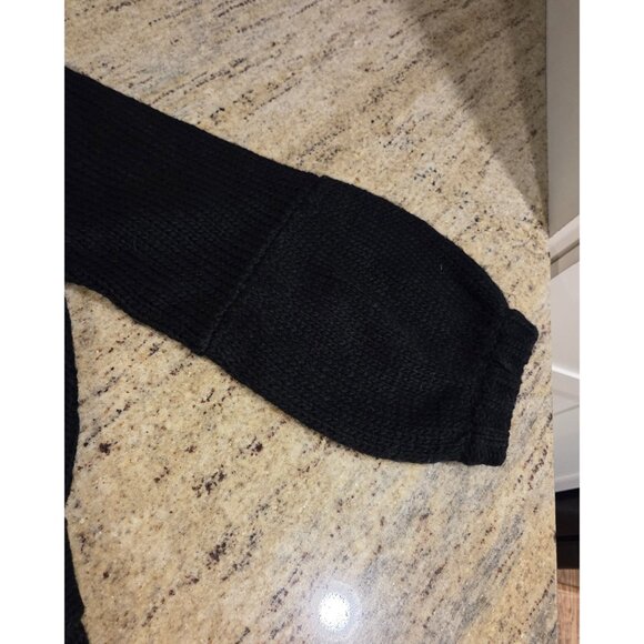 W D NY Women's Size M  Black Belted Sweater Wool Blend Cute Goth Retro 80's Look - Picture 11 of 14